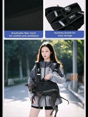 Wakytu Pet Carrier Backpack Sling Dog Mobility Assist Nail Cutting
